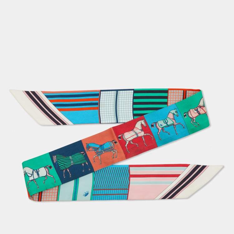 Pre Owned Hermès Multicolor Couvertures Nouvelles Silk Twilly