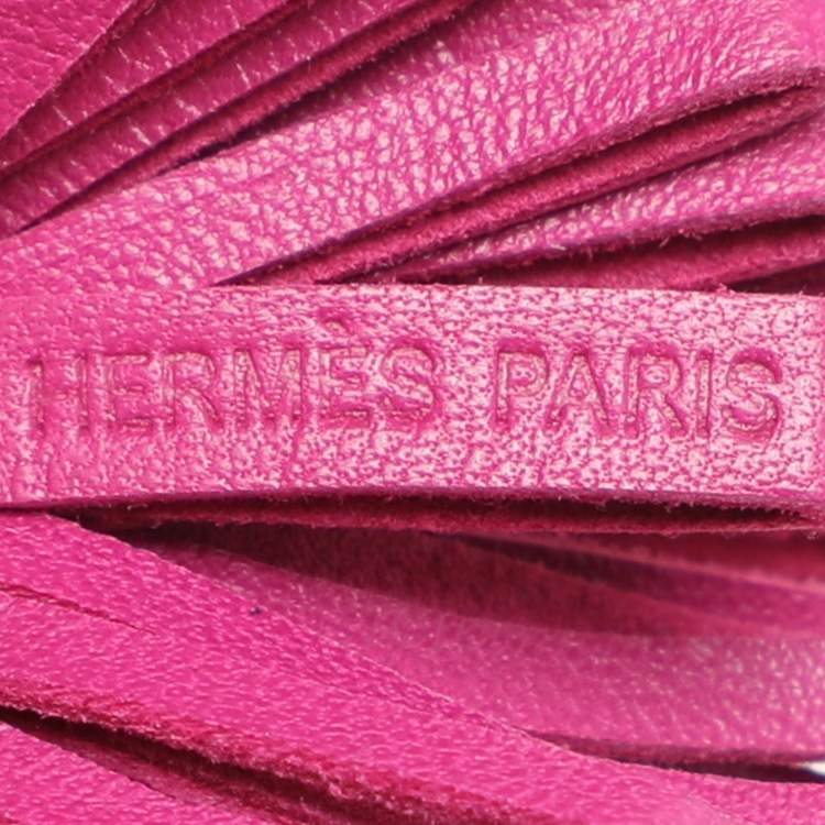 Pre Owned Hermès Blue/Pink Leather Carmen Uno-Dos Key Ring