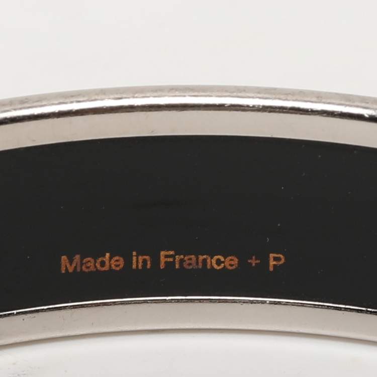 Pre Owned Hermès Purple Enamel Calèche Narrow Bangle Bracelet