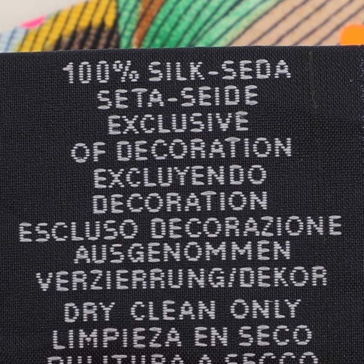 Pre Owned Hermès Multicolor Silk Plumetis Twilly
