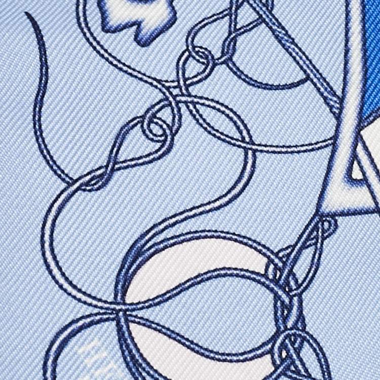 Pre Owned Hermes Purple Coup de Fouet au Bloc Silk Twilly 