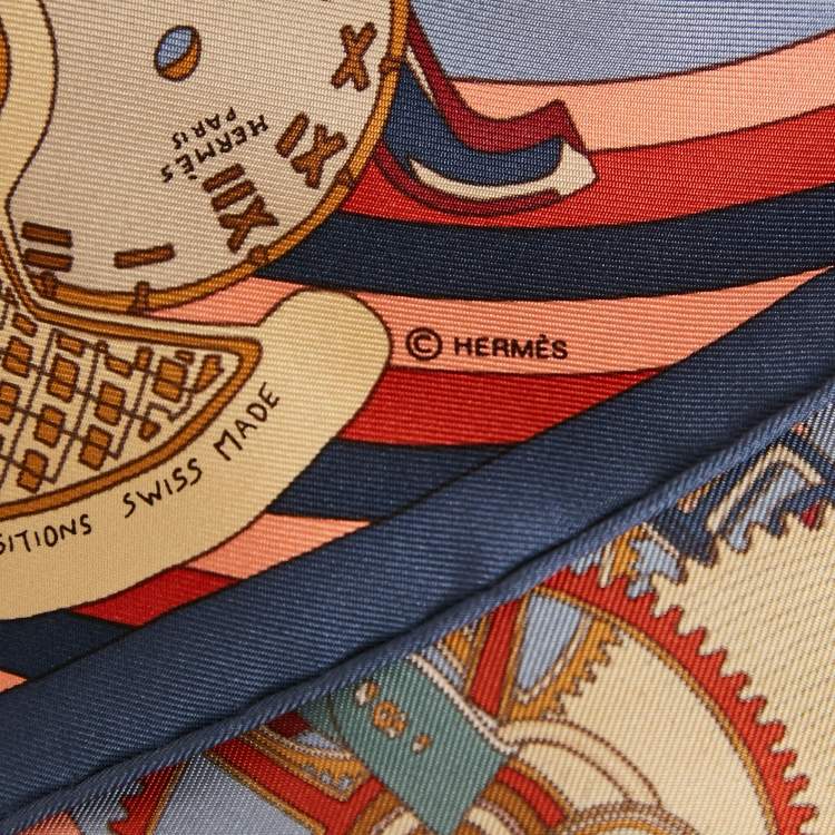 Pre Owned Hermès Multicolor Monsieur Montres Silk Gavroche