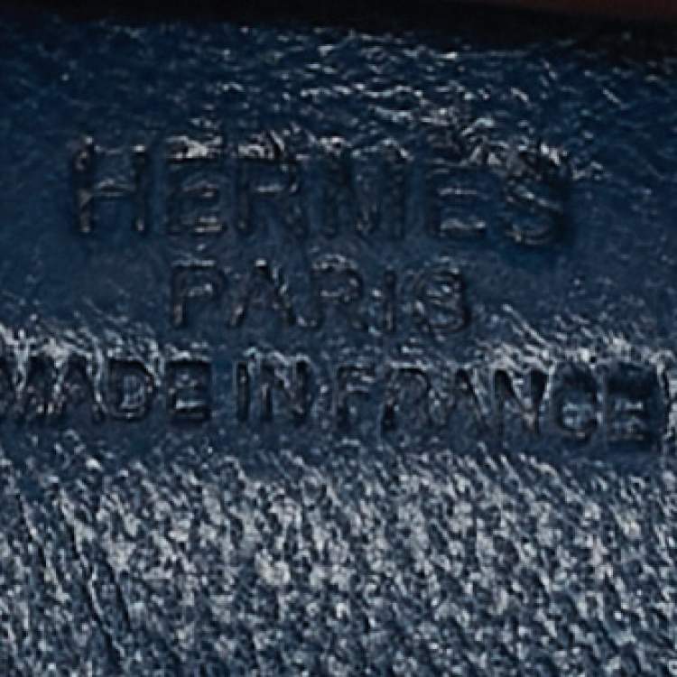 Pre Owned Hermès Bleu de Malte/Rouge H/Orange Poppy Milo Leather GriGri Rodeo Bag Charm PM