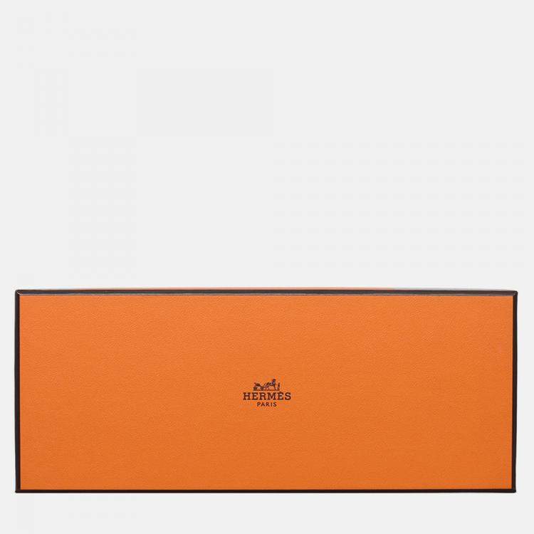 Pre Owned Hermes Orange Leather Rodeo PM Charm