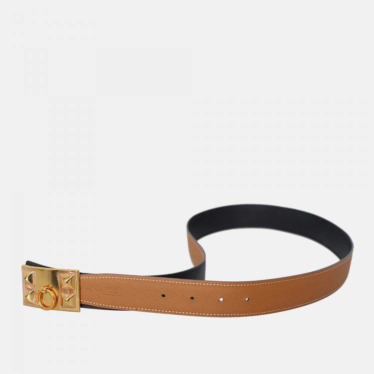 Pre Owned Reversible Belt With Collier de Chien Buckle