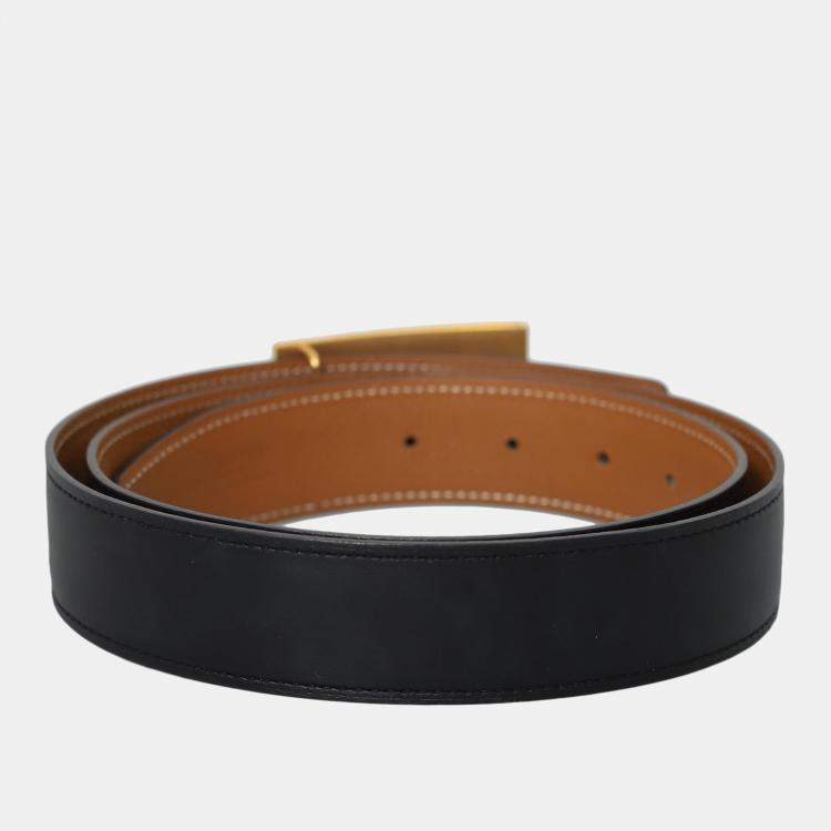 Pre Owned Reversible Belt With Collier de Chien Buckle