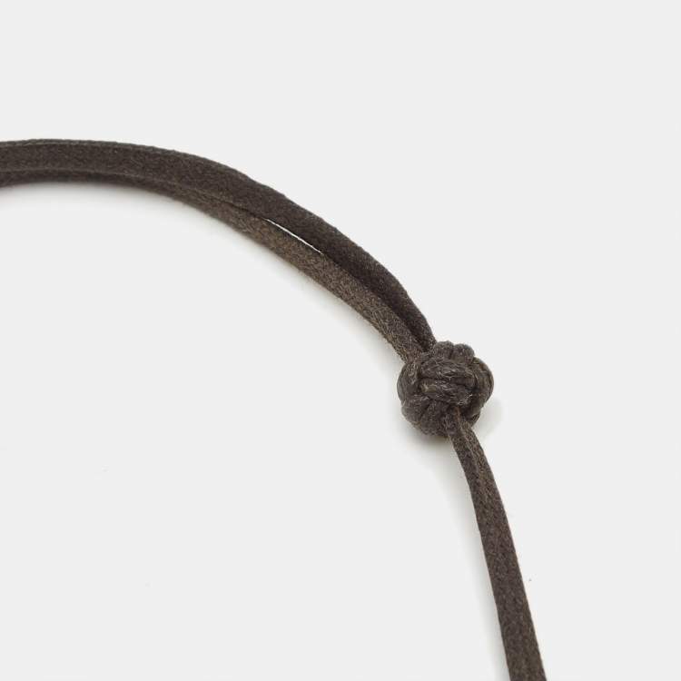 Pre Owned Hermès Horn Resin Cord Pendant Necklace
