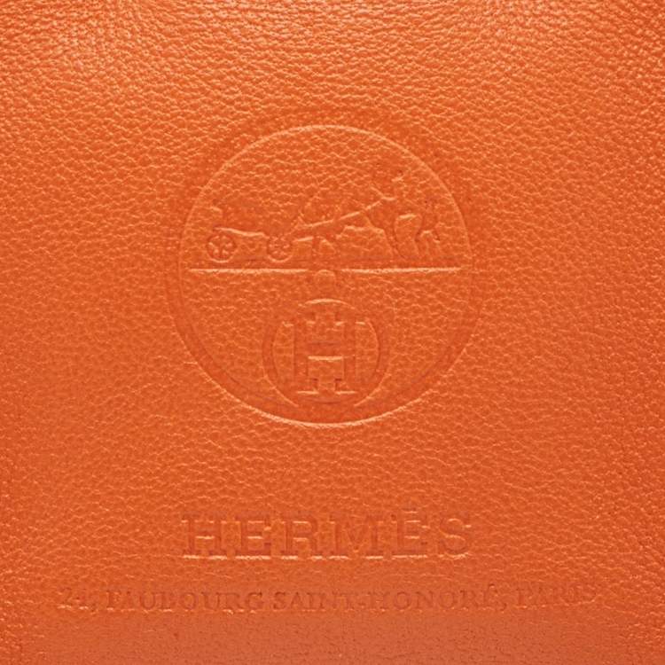 Pre Owned Hermès Orange Lambskin and Swift Leather Milo Bag Charm