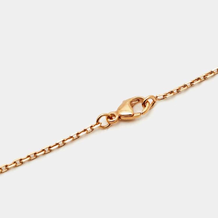 Pre Owned Hermès Mini Pop H Enamel Gold Plated Necklace