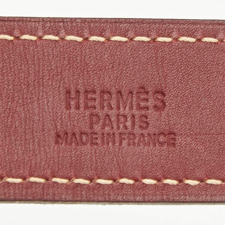 Pre Owned Hermès Tricolor Leather Double Etriviere Belt