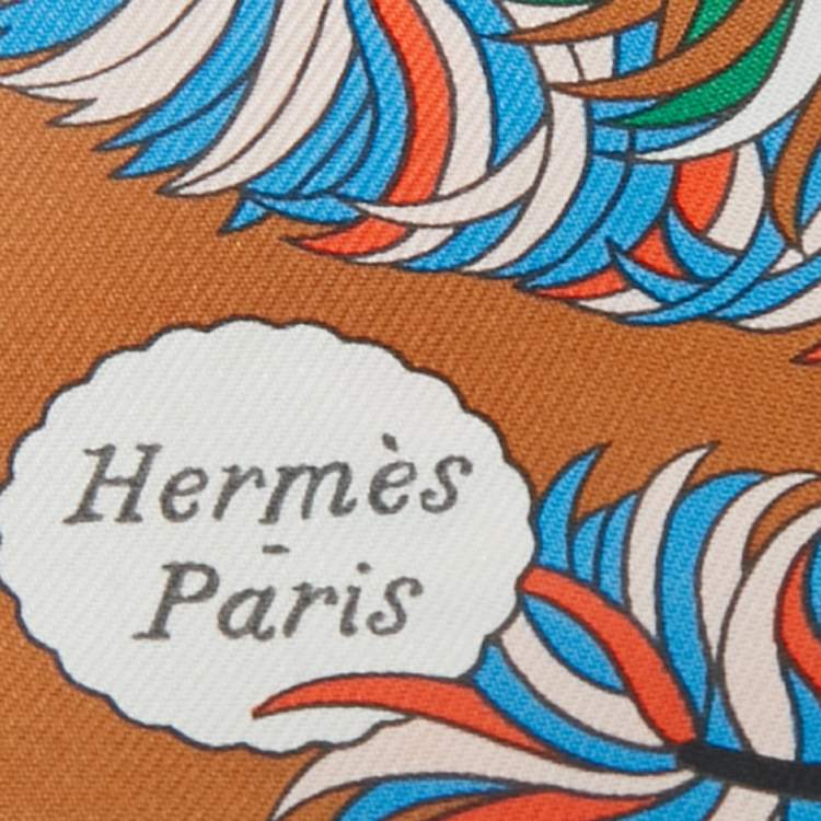 Pre Owned Hermes Brown De l'Ombrelle Aux Duels Sticker Twilly