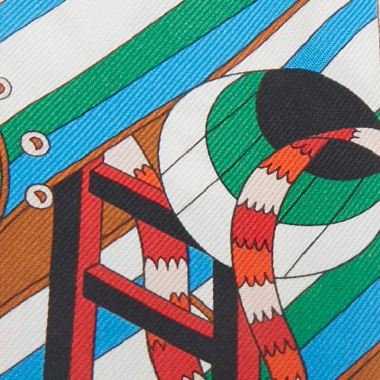 Pre Owned Hermes Brown De l'Ombrelle Aux Duels Sticker Twilly