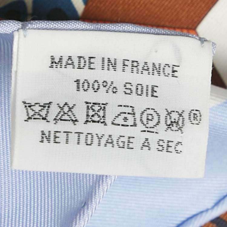 Pre Owned Hermès White Silk Lanternes, Ballons et Cocardes Scarf