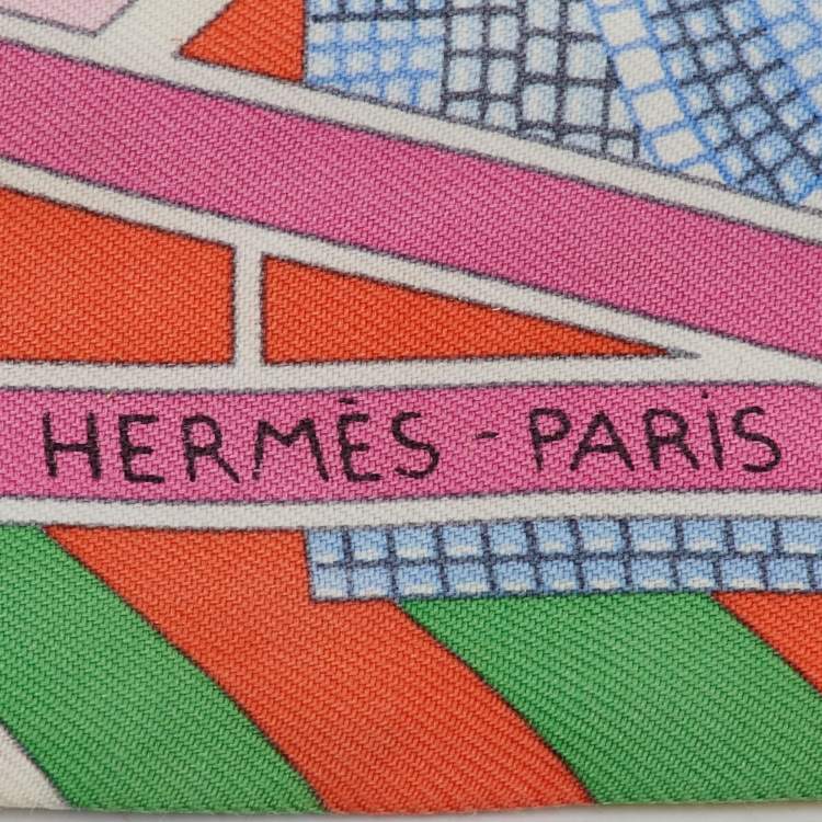 Pre Owned Hermès Multicolor L'Art Indien des Plaines Silk Twilly Set of 2
