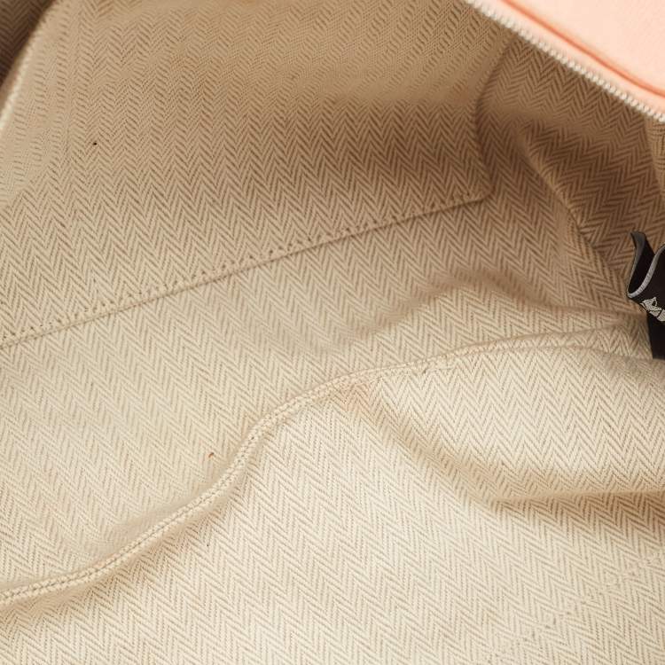Pre Owned Hermes Goyave Canvas Large Bride-A-Brac Pouch