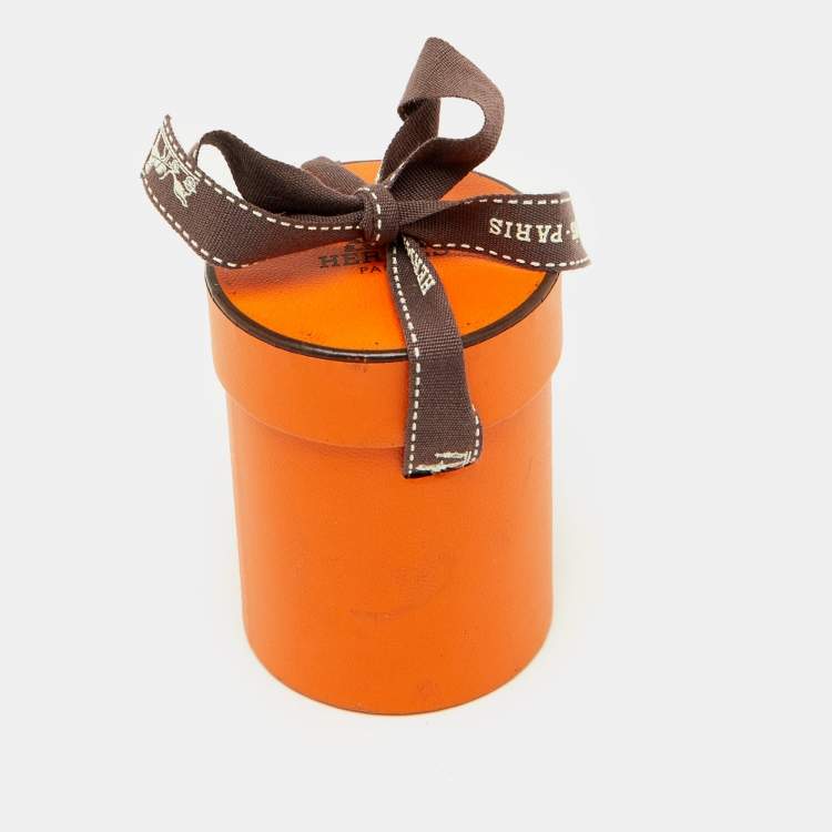 Pre Owned Hermes Red Chacun Fait Son Nid Silk Twilly