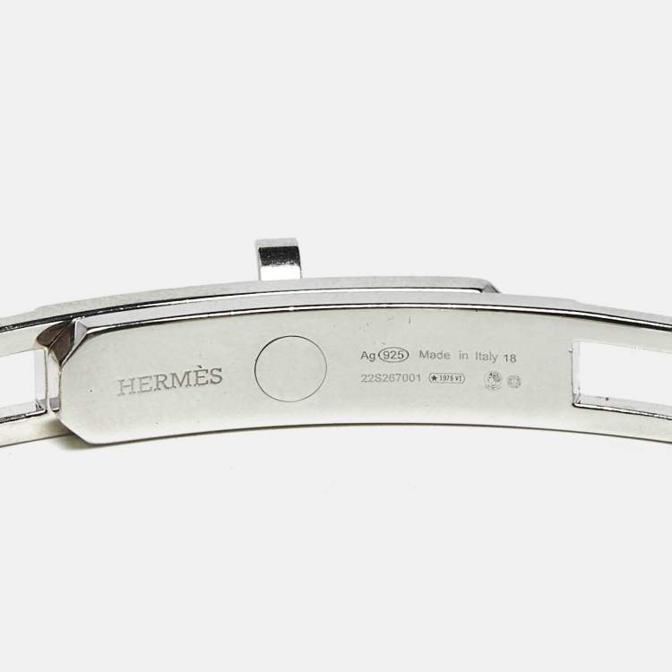 Pre Owned Hermes Kelly Chaine Sterling Silver 925 Bracelet