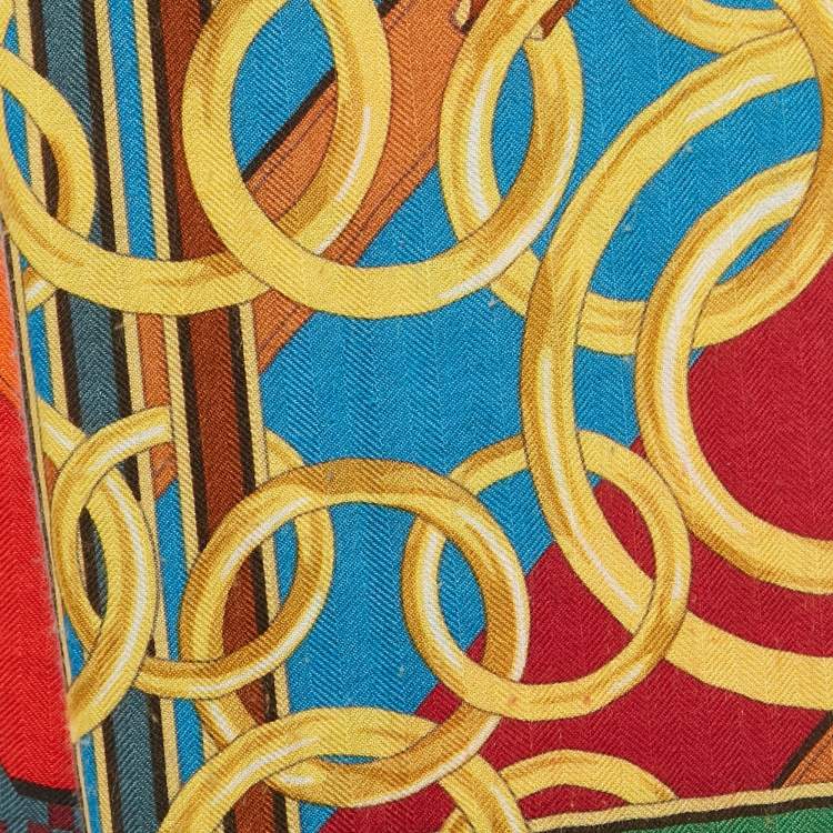 Pre Owned Hermes Multicolor Cashmere Blend Brides et Gris Gris Shawl