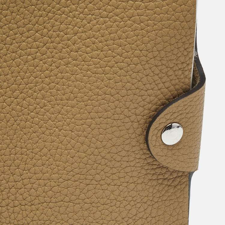 Pre Owned Hermes Poussiere Togo Leather Ulysse PM Notebook Cover 