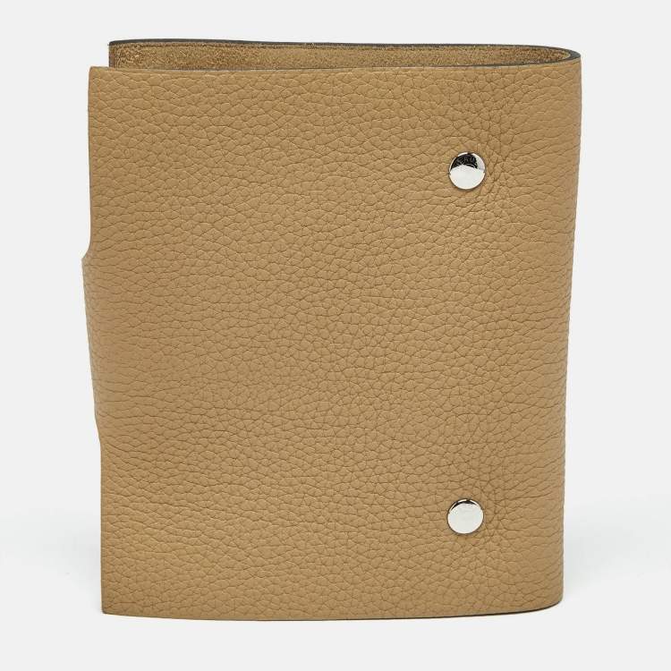 Pre Owned Hermes Poussiere Togo Leather Ulysse PM Notebook Cover 