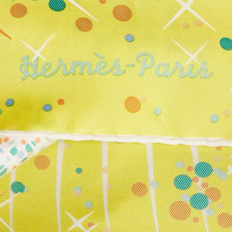Pre Owned Hermès Yellow Magic Kelly Silk Scarf