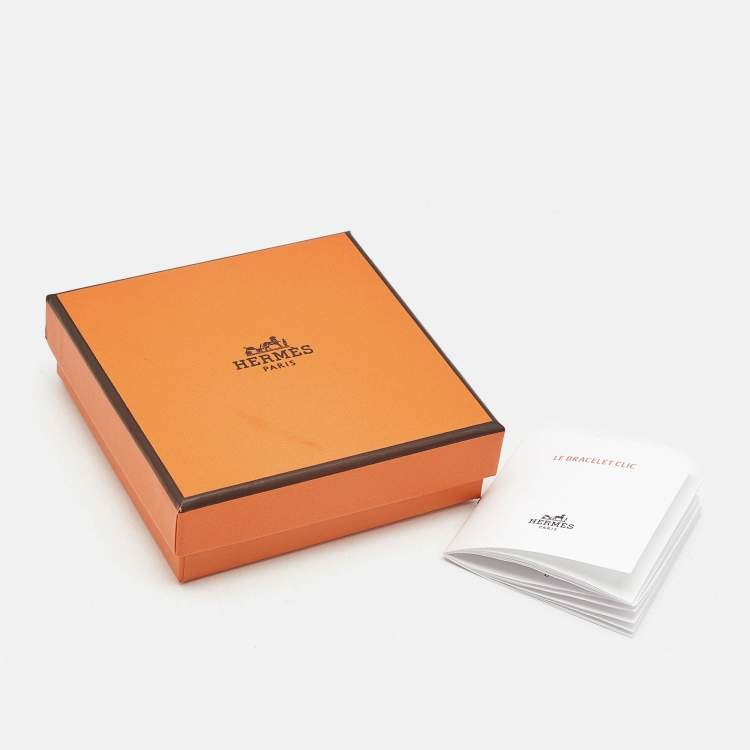 Pre Owned Hermès Hapi 3 Leather Gold Plated Wrap Bracelet 