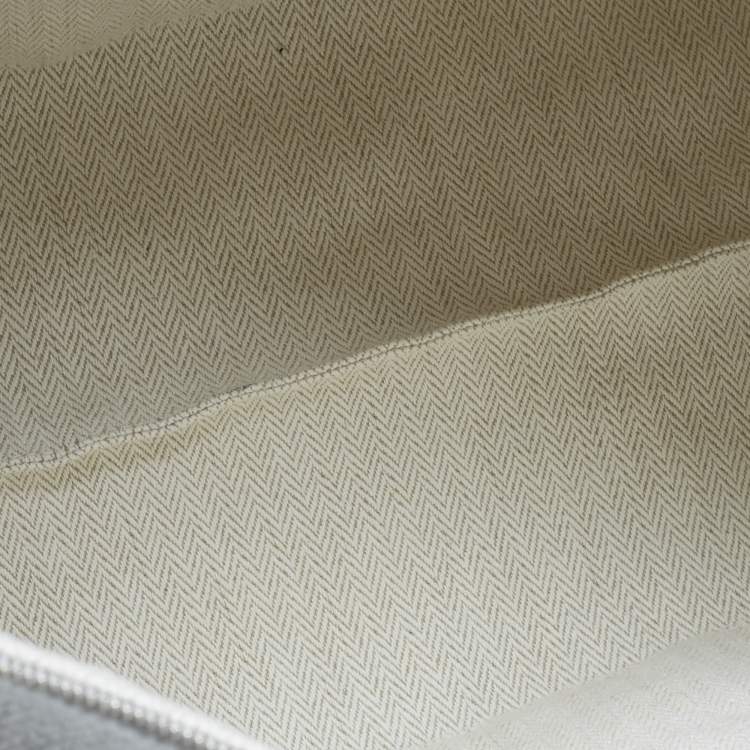 Pre Owned Hermès Gris Flanelle Canvas Large Bride-a-Brac Pouch