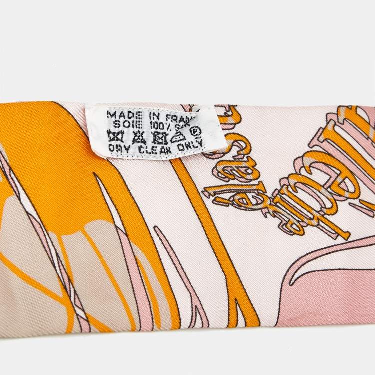 Pre Owned Hermès Multicolor Printed Silk Twilly