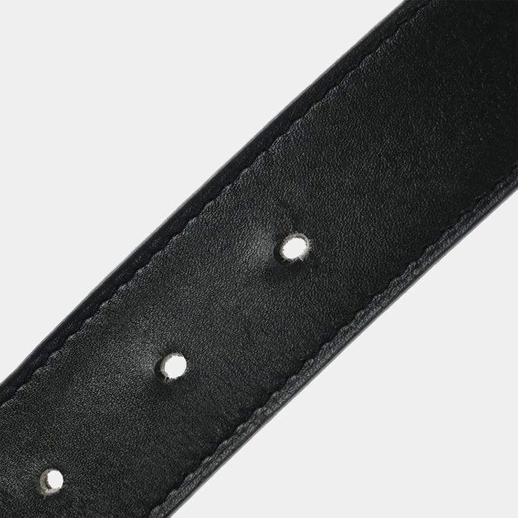 Pre Owned Hermes Constance Small  Black Calf Box  Reversible Belt 