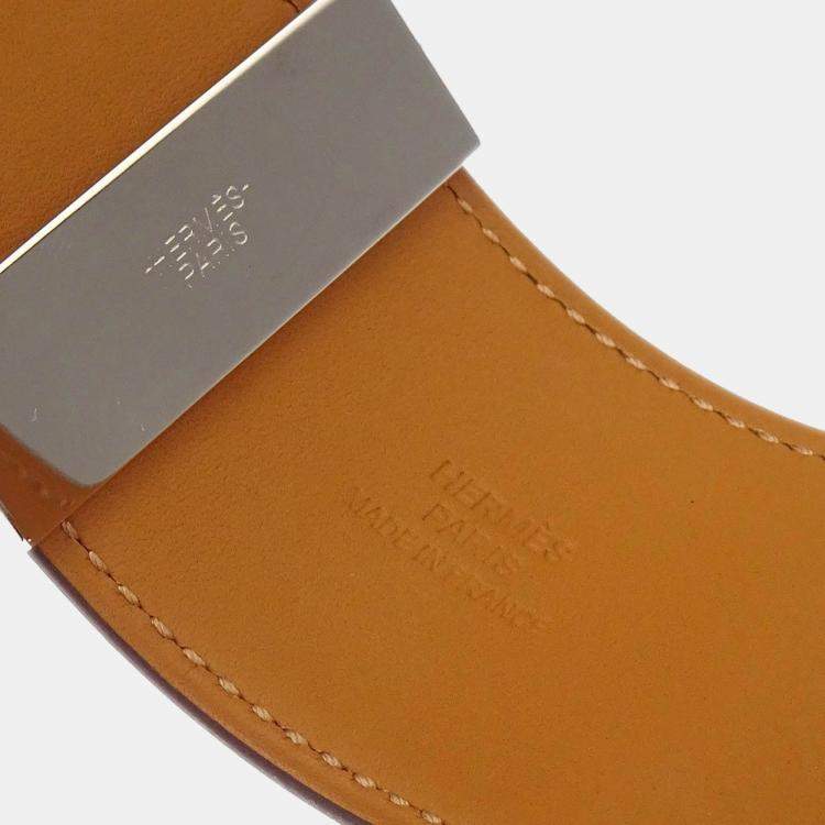 Pre Owned Hermes Etoupe Gray Swift Collier De Chien Bangle