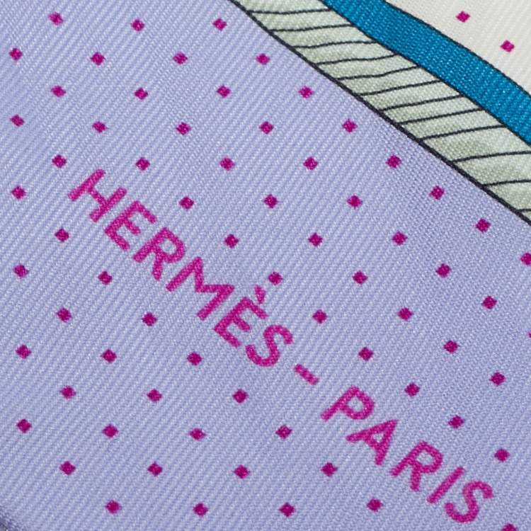 Pre Owned Hermes Beige Silk Les Voitures A Transformation Twilly
