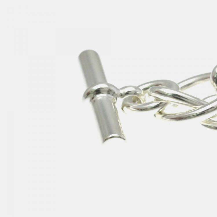 Pre Owned Hermes Chaine D’Ancre MM Silver Charm Bracelet