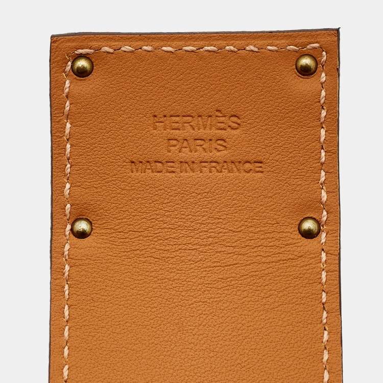 Pre Owned Hermès Kelly Dog Leather Gold Plated Bracelet T3