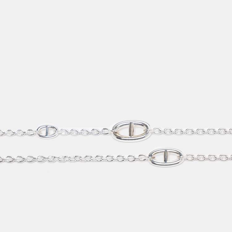 Pre Owned Hermès Sterling Silver Farandole Long Toggle Necklace