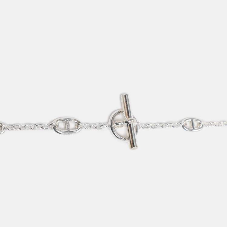 Pre Owned Hermès Sterling Silver Farandole Long Toggle Necklace