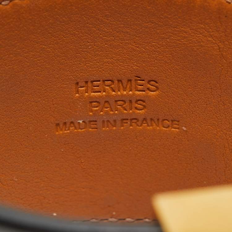Pre Owned Hermès Collier De Chien Black Leather Gold Plated Bracelet S