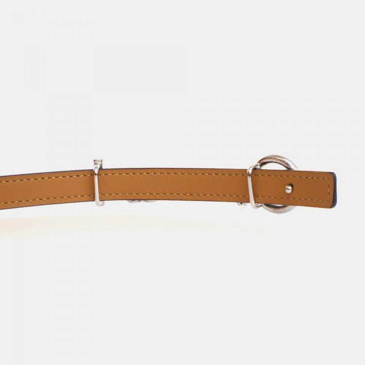 Pre Owned Hermes Vert Cypres Green Brown Epsom Swift Leather Belt