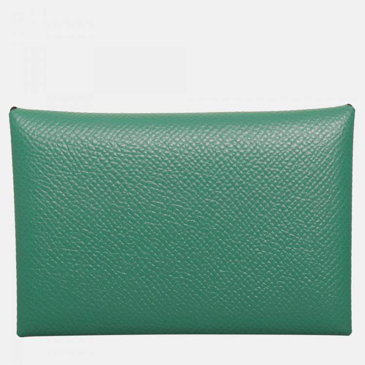 Pre Owned Hermes Calvi Leather Wallet