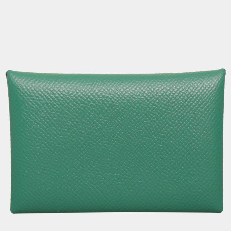 Pre Owned Hermes Calvi Leather Wallet