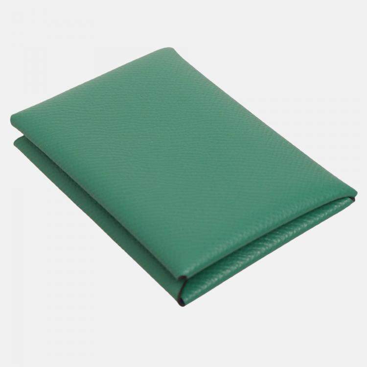 Pre Owned Hermes Calvi Leather Wallet