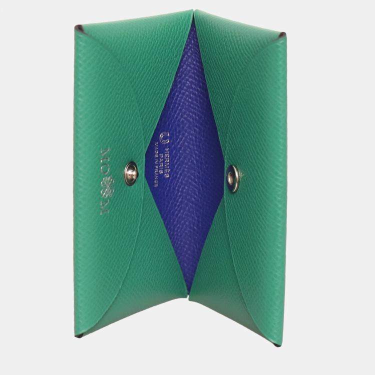 Pre Owned Hermes Calvi Leather Wallet
