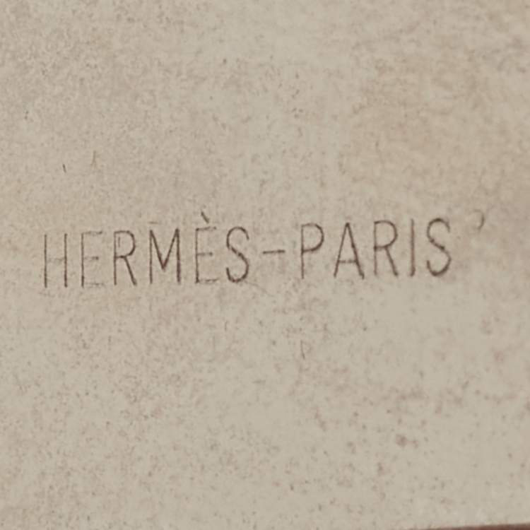 Pre Owned Hermes Collier De Chien Burgundy Leather Palladium Plated Metal Bracelet S