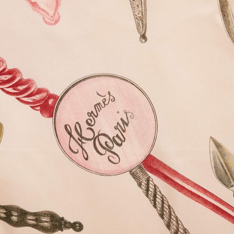 Pre Owned Hermès Pink Silk Nous Sommes Inseparables Scarf