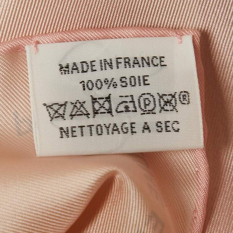 Pre Owned Hermès Pink Silk Nous Sommes Inseparables Scarf
