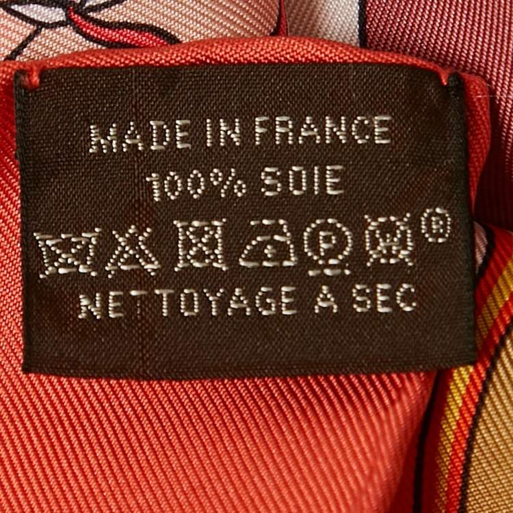 Pre Owned Hermès Pink Silk Animapolis scarf