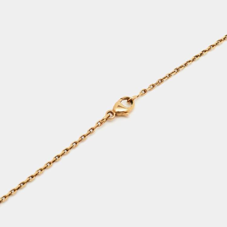 Pre Owned Hermès Pop H Enamel Gold Plated Necklace