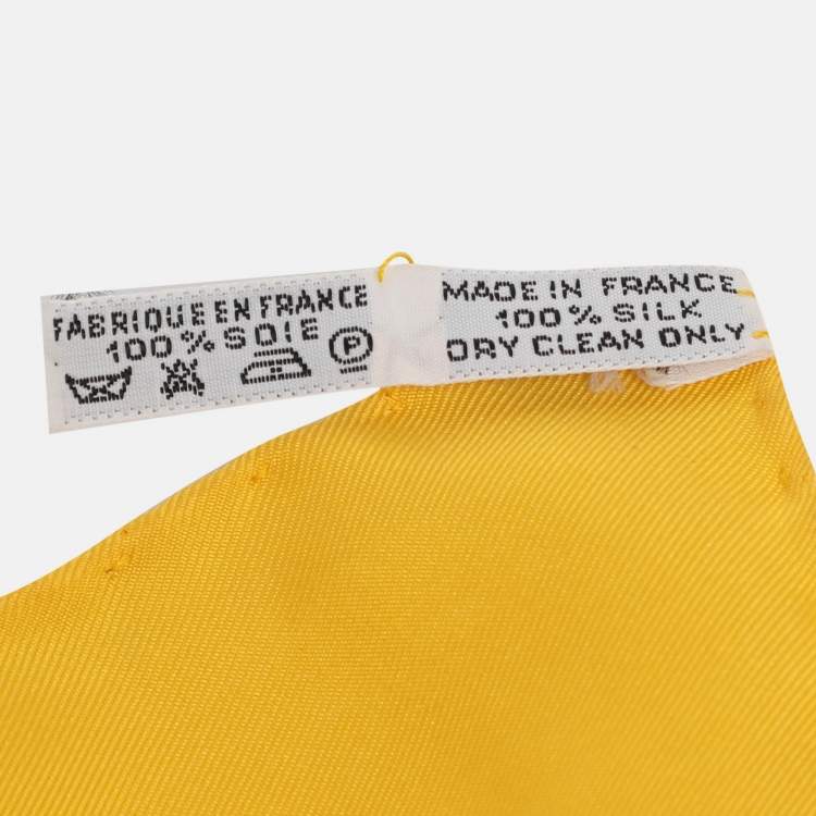 Pre Owned وشاح هيرميس حرير أصفر متعدد الألوان مطبوع فيستيفال