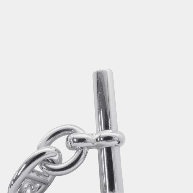 Pre Owned Hermes Chaine D'Ancre 14 Frames Silver 925 PM Bracelet 
