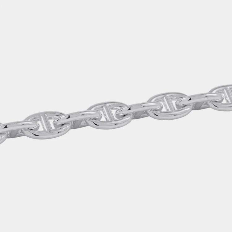 Pre Owned Hermes Chaine D'Ancre 14 Frames Silver 925 PM Bracelet 