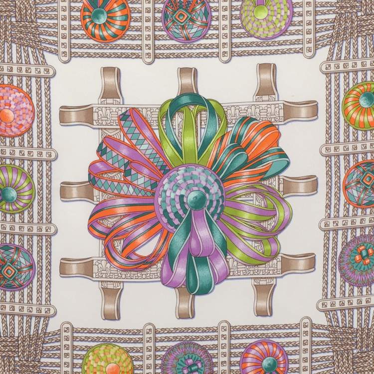 Pre Owned Hermès Multicolor Silk Les Rubans Du Cheval Scarf